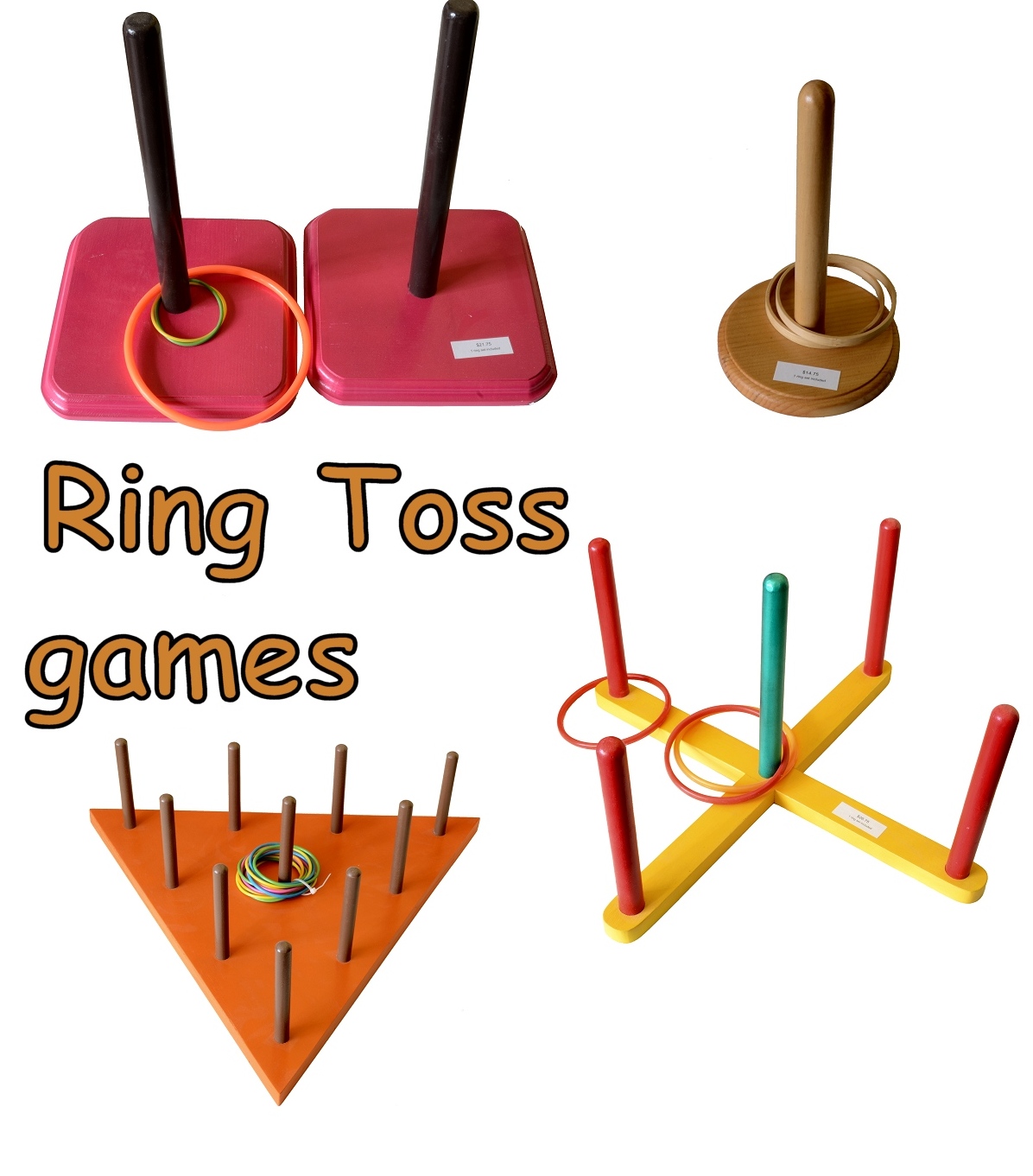 Handmade Single Pole Ring Toss Game